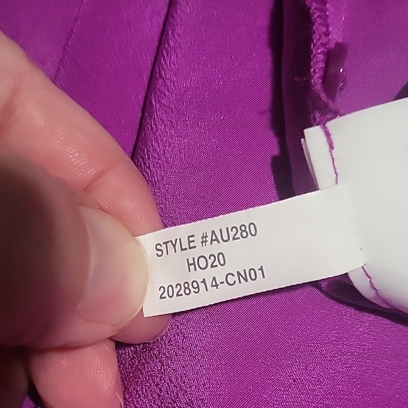 J.Crew Bright Purple Silk Ruffle Blouse Women's Large - Picture 12 of 12